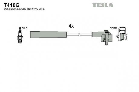 Комплект кабелiв запалювання TESLA T410G (фото 1)
