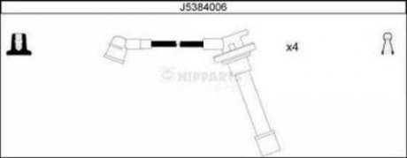 Комплект кабелiв запалювання NIPPARTS J5384006 (фото 1)