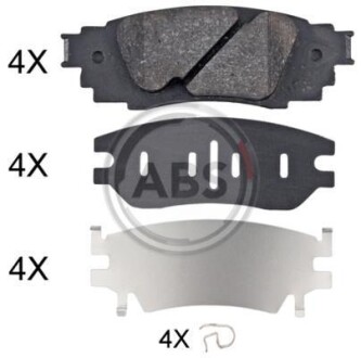 Гальмівні колодки зад. Toyota Camry 17-/Rav4 18-/Lexus RX 15- (Akebono) A.B.S. 35135