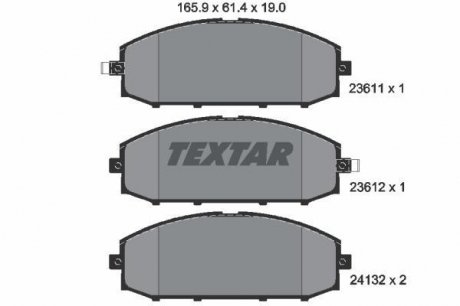 Гальмівні колодки дискові TEXTAR 2361101 (фото 1)
