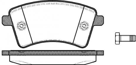 Комплект тормозних колодок, дисковий тормоз ROADHOUSE 2135100