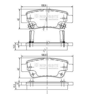 Гальмiвнi колодки к-кт. NIPPARTS N3614019