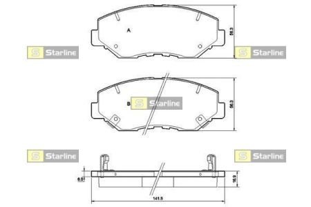 Гальмiвнi колодки к-кт. STARLINE BD S356