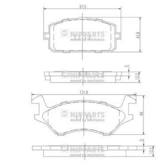 Гальмiвнi колодки к-кт. NIPPARTS J3602041