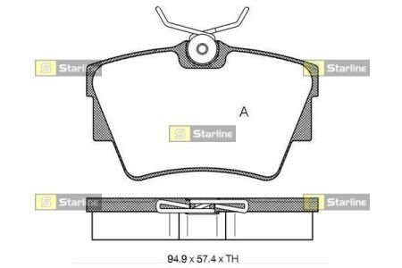 Гальмівні колодки дискові STARLINE BD S136