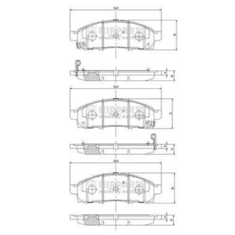 Гальмiвнi колодки к-кт. NIPPARTS N3601101