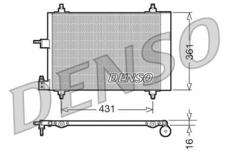 Радіатор кондиціонера DENSO DCN07009