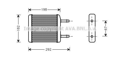 Теплообменник, отопление салона AVA COOLING DWA6024