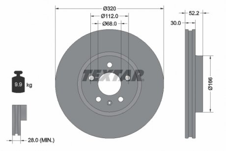Гальмівний диск TEXTAR 92160005