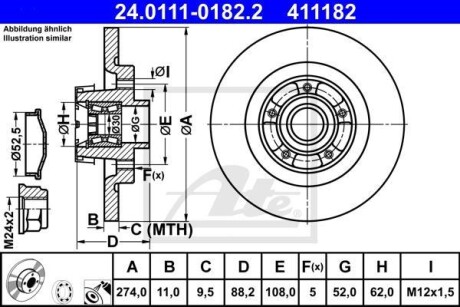 Гальмiвний диск ATE 24.0111-0182.2