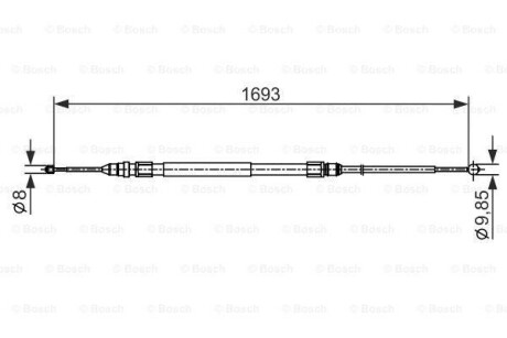 Гальмiвний трос BOSCH 1 987 482 542