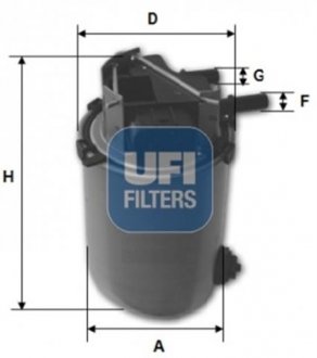 Фильтр топливный NISSAN QASHQAI 1.6 DCI 07-14 (OE) UFI 24.061.01 (фото 1)