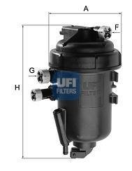 Фильтр топливный OPEL COMBO C, MERIVA A 1.3 CDTI 04- (OE) UFI 55.116.00 (фото 1)