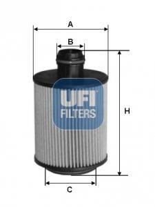Фільтр масляний VOLVO S60, XC60 1.5-2.0 13- (OE) (вир-во) UFI 25.110.00 (фото 1)