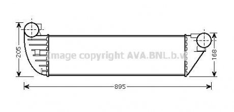 Інтеркулер ESPACE4/LAGUNA2 TD 05- (вир-во) AVA COOLING RTA 4397 (фото 1)
