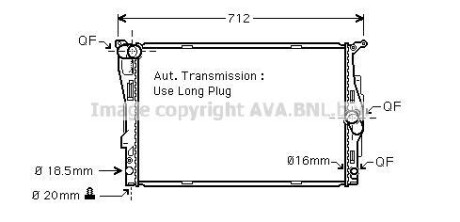 Радiатор AVA COOLING BWA2303