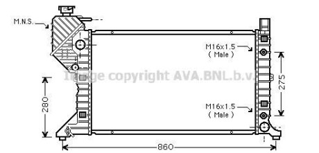 Радiатор AVA COOLING MSA 2343