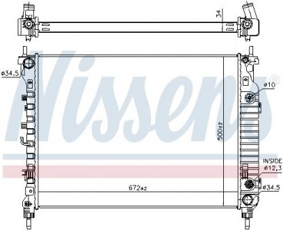 Радіатор системи охолодження NISSENS 606256