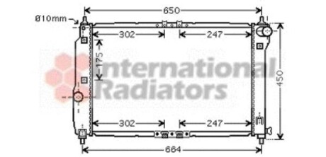 Радіатор охолодження CHEVROLET AVEO (T250, T255) (05-) 1.4 i 16V (вир-во) VAN WEZEL 81002067