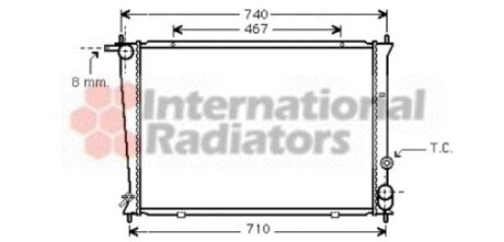 Радіатор охолодження H200/SATELLITE 25D 98-02 VAN WEZEL 82002049