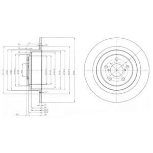 SUBARU Диск тормозной задн.Legacy III,IV 98-,Outback 00- DELPHI BG4154