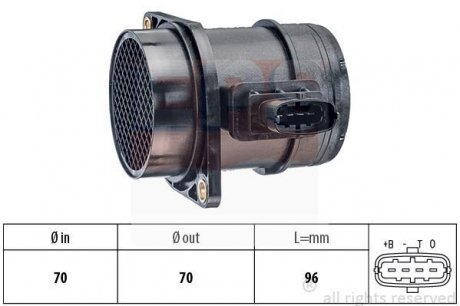 Расходомер воздуха Fiat Doblo 1.3 EPS 1.991.299 (фото 1)