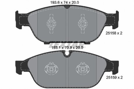 Гальмівні колодки, дискові TEXTAR 2515820005 (фото 1)