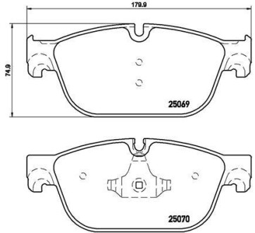 Гальмiвнi колодки к-кт. BREMBO P61 115