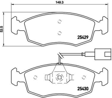 Гальмiвнi колодки к-кт. BREMBO P23 138