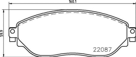 Гальмiвнi колодки к-кт. BREMBO P59 082