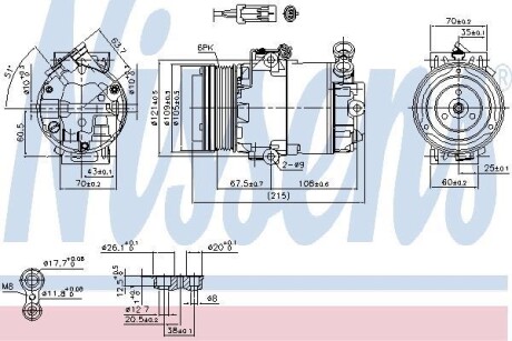 Компресор кондицiонера NISSENS 89042