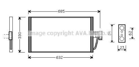 Радiатор кондицiонера AVA COOLING BW 5254