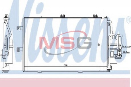 Радiатор кондицiонера NISSENS 94546