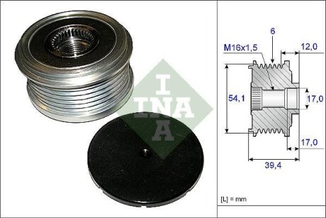 Шкiв генератора INA 535 0090 10