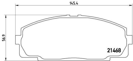 Гальмiвнi колодки к-кт. BREMBO P83 092