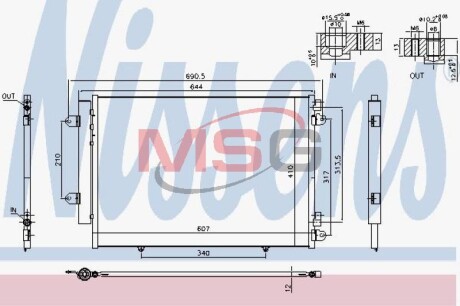 Радiатор кондицiонера NISSENS 940691