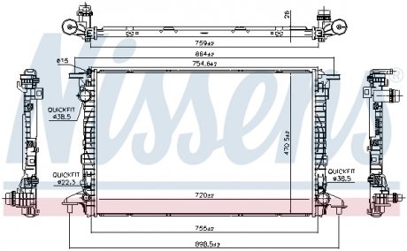 Радiатор NISSENS 606462