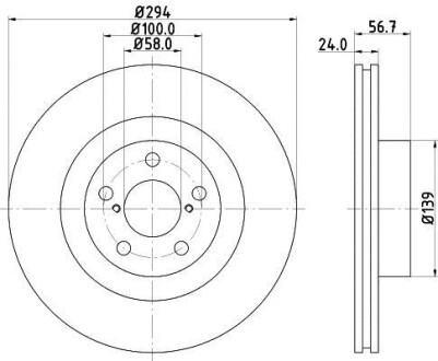 Тормозной диск перед. Forester/Impreza/Outbak/Legacy 2.0-3.0 00- HELLA PAGID 8DD355112-051