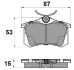 Гальмівні колодки зад. Caddy III/IV/Passat/Audi A4/A6 (Lucas) NATIONAL NP2037 (фото 1)