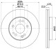 Гальмівний диск перед. E220-300 W124 93-95 (284x22) HELLA PAGID 8DD355100-941 (фото 1)