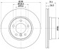 Тормозной диск перед. E60/E61 03-10 Pro HELLA PAGID 8DD355109-901 (фото 1)