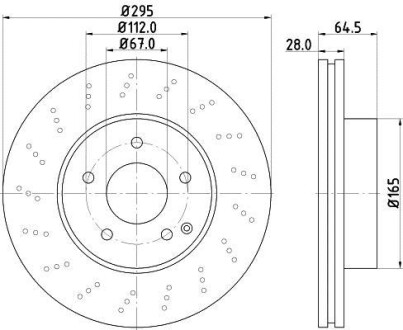 Тормозной диск перед.W204/C204/S204 07- HELLA PAGID 8DD355114-391