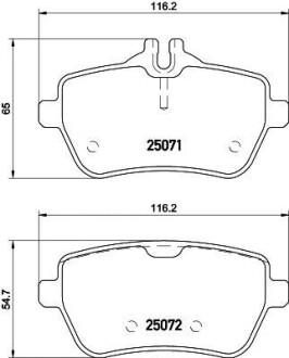 Колодки гальмівні дискові комплект; задн. HELLA PAGID 8DB355020-471