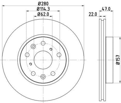 Тормозной диск перед. SX4 06- 1.5-2.0 HELLA PAGID 8DD355113-631
