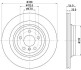 Тормозной диск зад. W166 12-18 (PRO) HELLA PAGID 8DD355122-561 (фото 1)