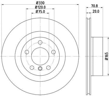 Тормозной диск задн. F25/F26 (pro) HELLA PAGID 8DD355119-541