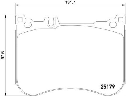 Гальмiвнi колодки к-кт. BREMBO P50 095