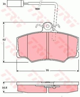 Гальмівні колодки дискові ALFA ROMEO 33 TRW GDB1045