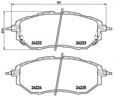 Гальмівні колодки дискові BREMBO P78017X (фото 1)