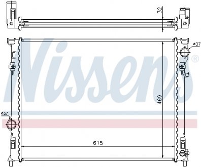 Радіатор системи охолодження NISSENS 61014A (фото 1)